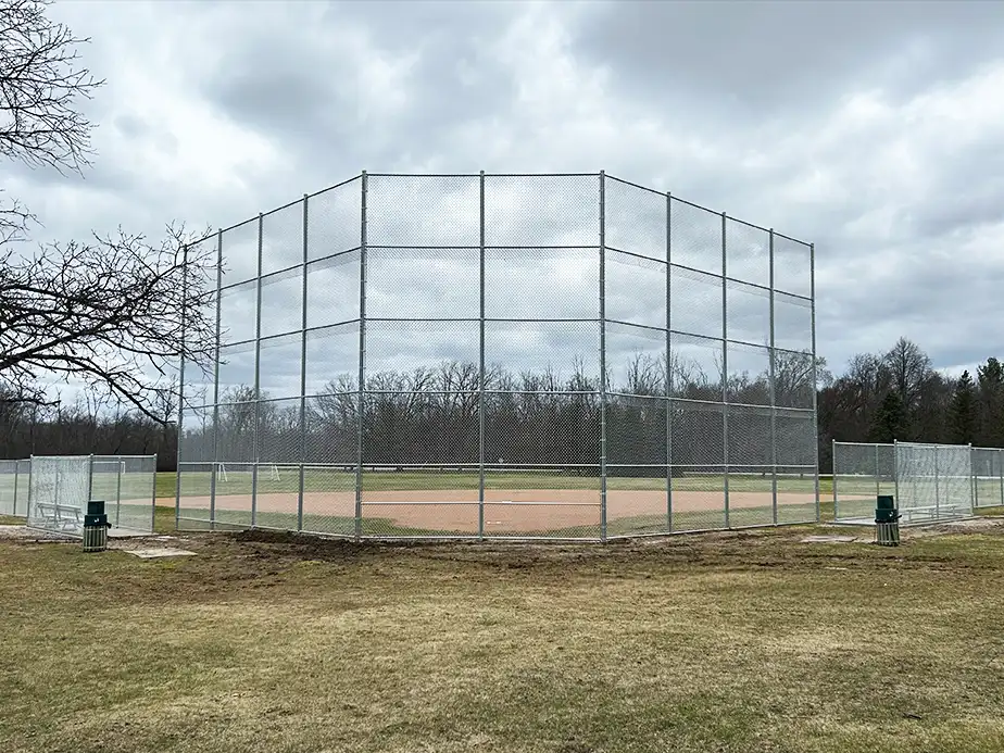 Sports complex fence installation