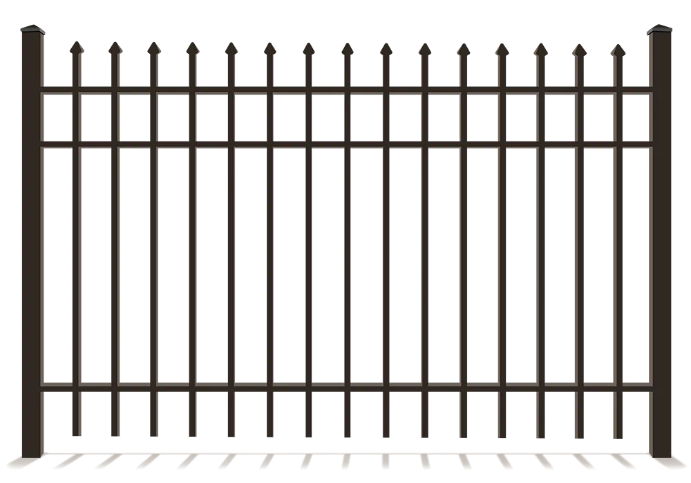 Ornate Metal Fence With Spear Tops