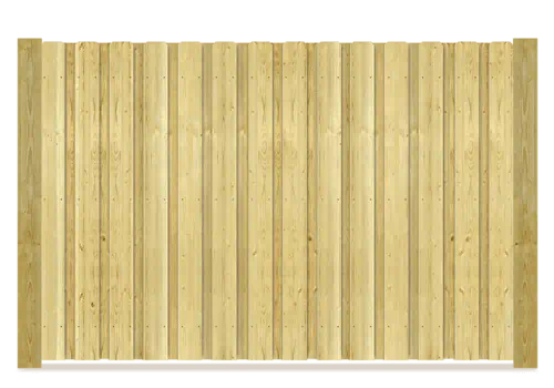 Board on Board wood fence