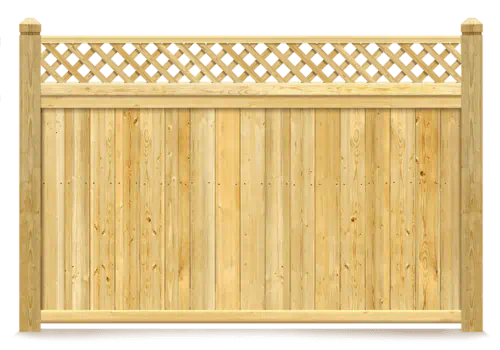 Lattice Top wood fence