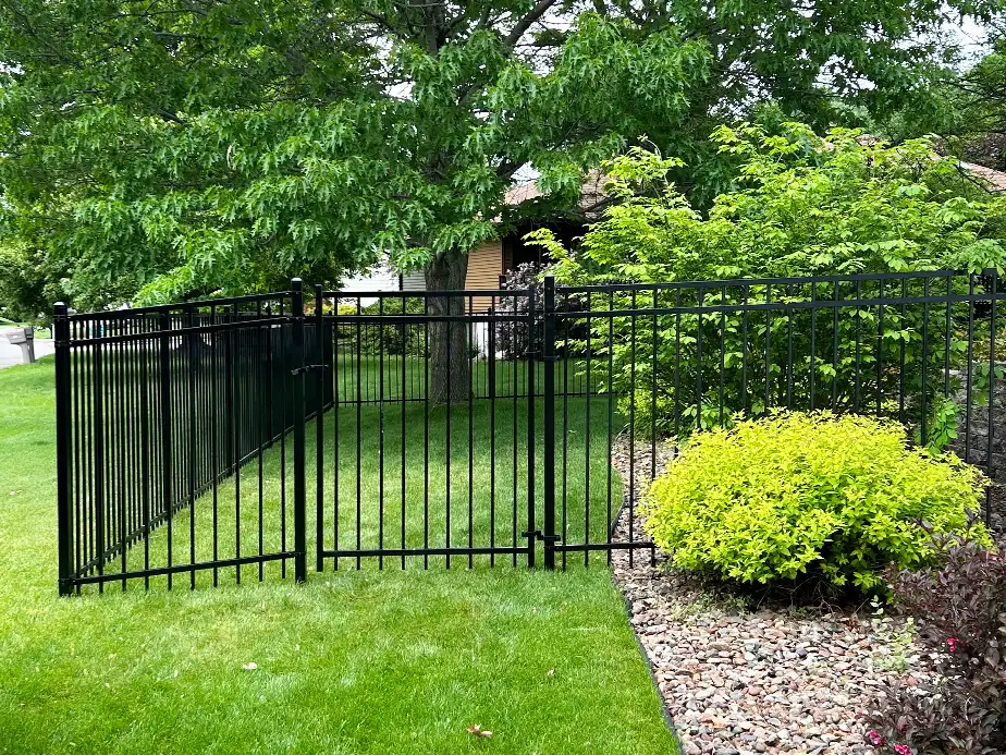 Ornamental steel fence installation