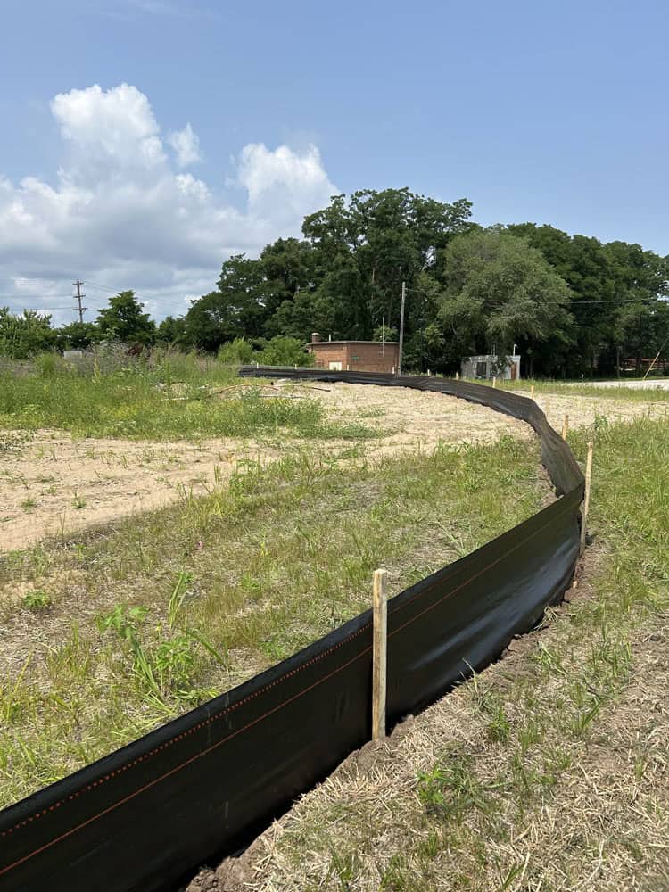 Silt fencing installation