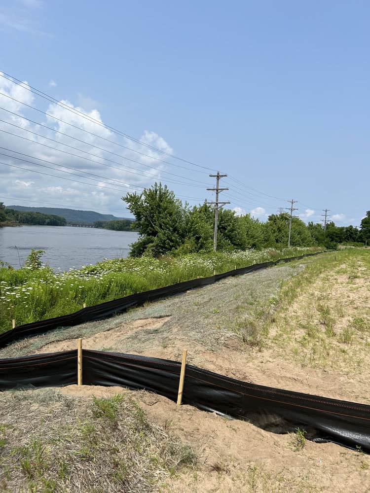 Silt fencing installation