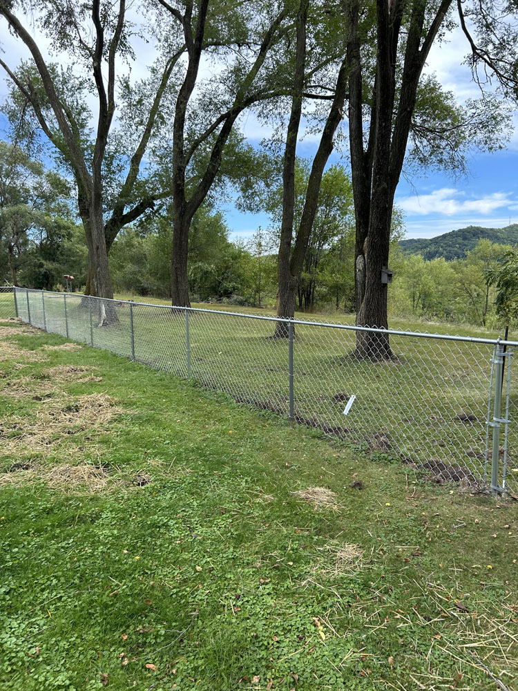 Chain link Fence installation by Flyway Fence Co