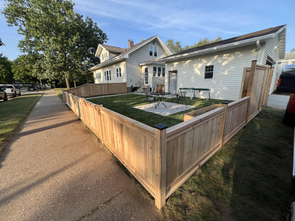 Wood fence installed by Flyway Fence Co.