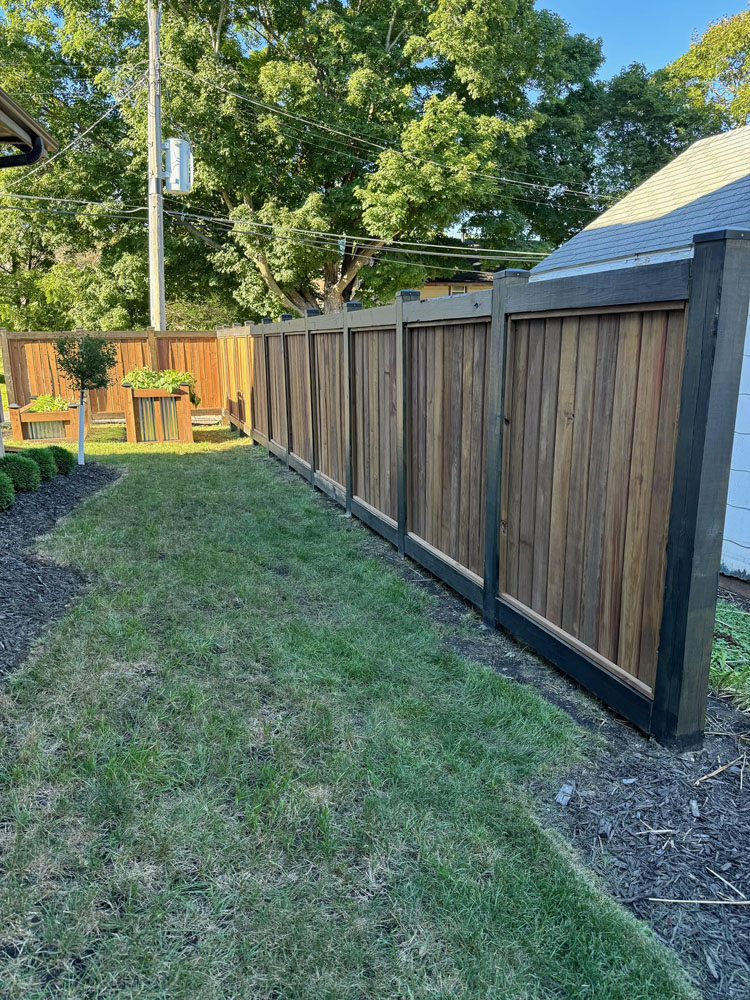 Wood fence installed by Flyway Fence Co.