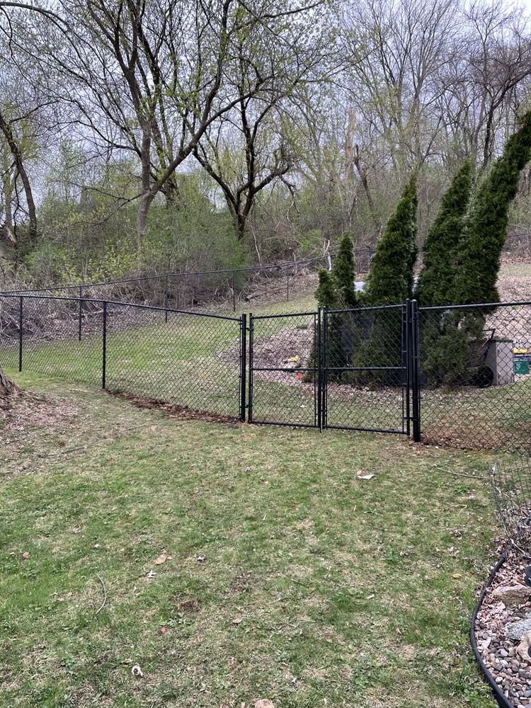 chain link fence install by Flyway Fence Co