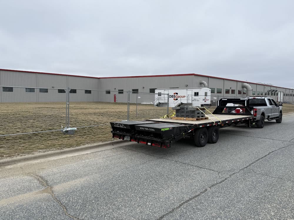 Temporary fencing installation by Flyway Fence Co