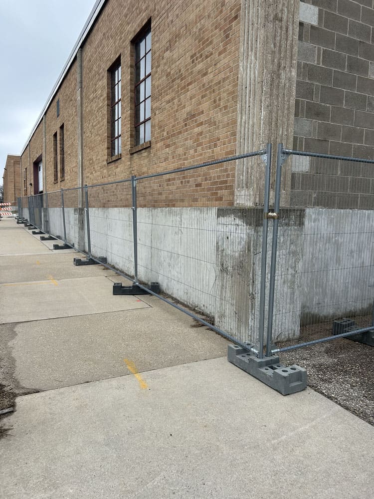 Commercial Temporary Fence Installation by Flyway Fence Co.