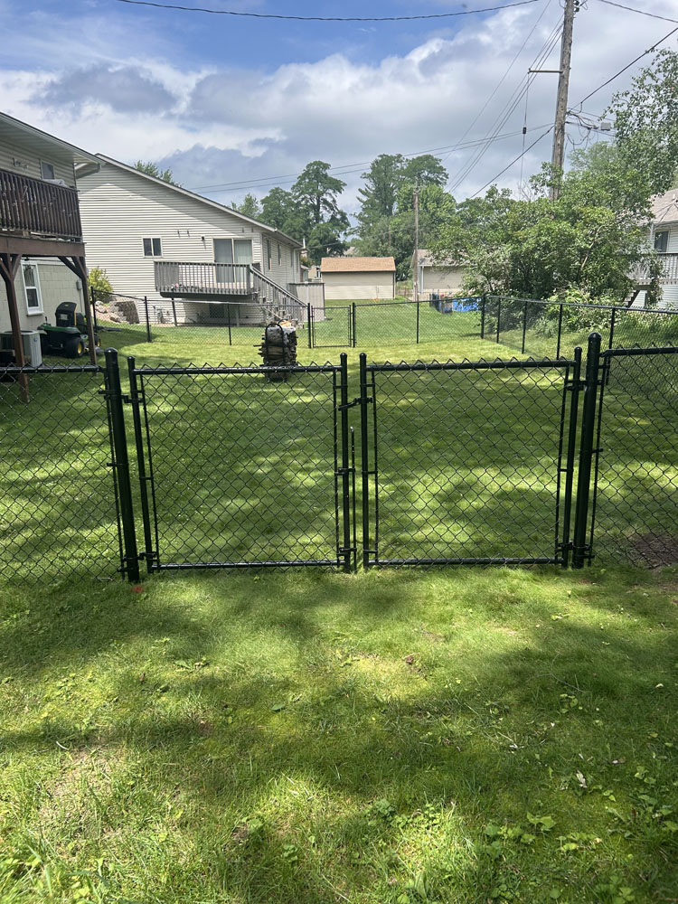 Chain Link Fence Installation with Gate